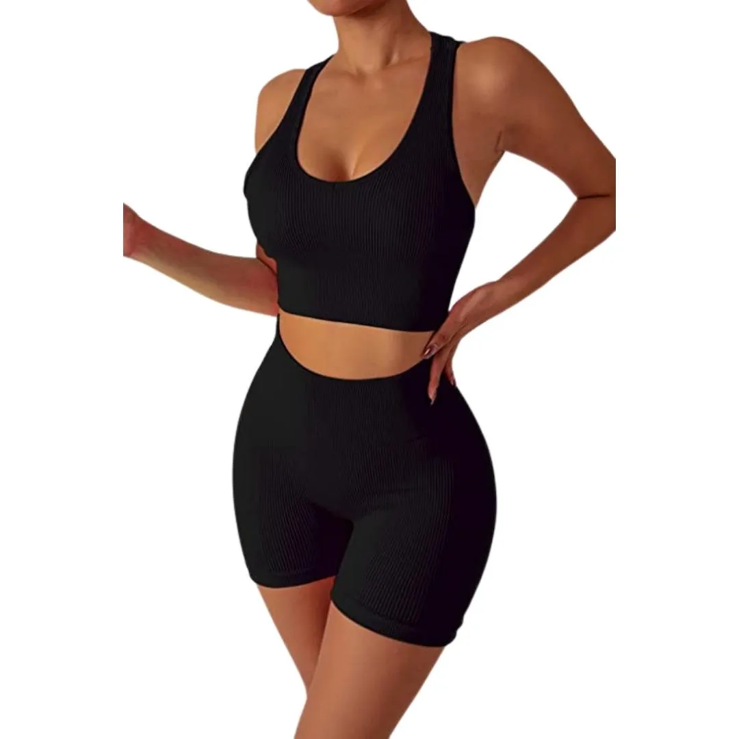 Agnes Ribbed Seamless Workout Set