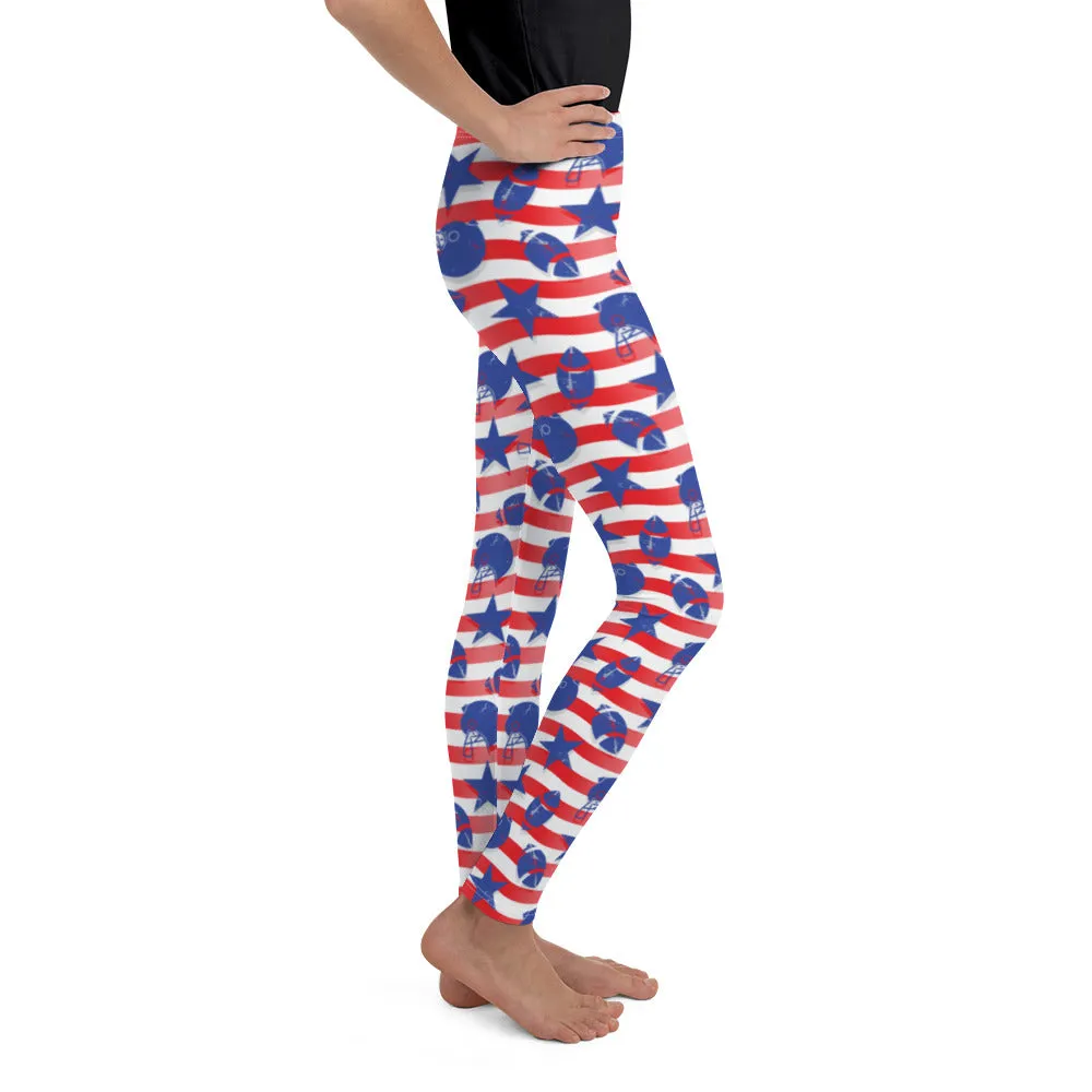 American Football Pattern Youth Leggings