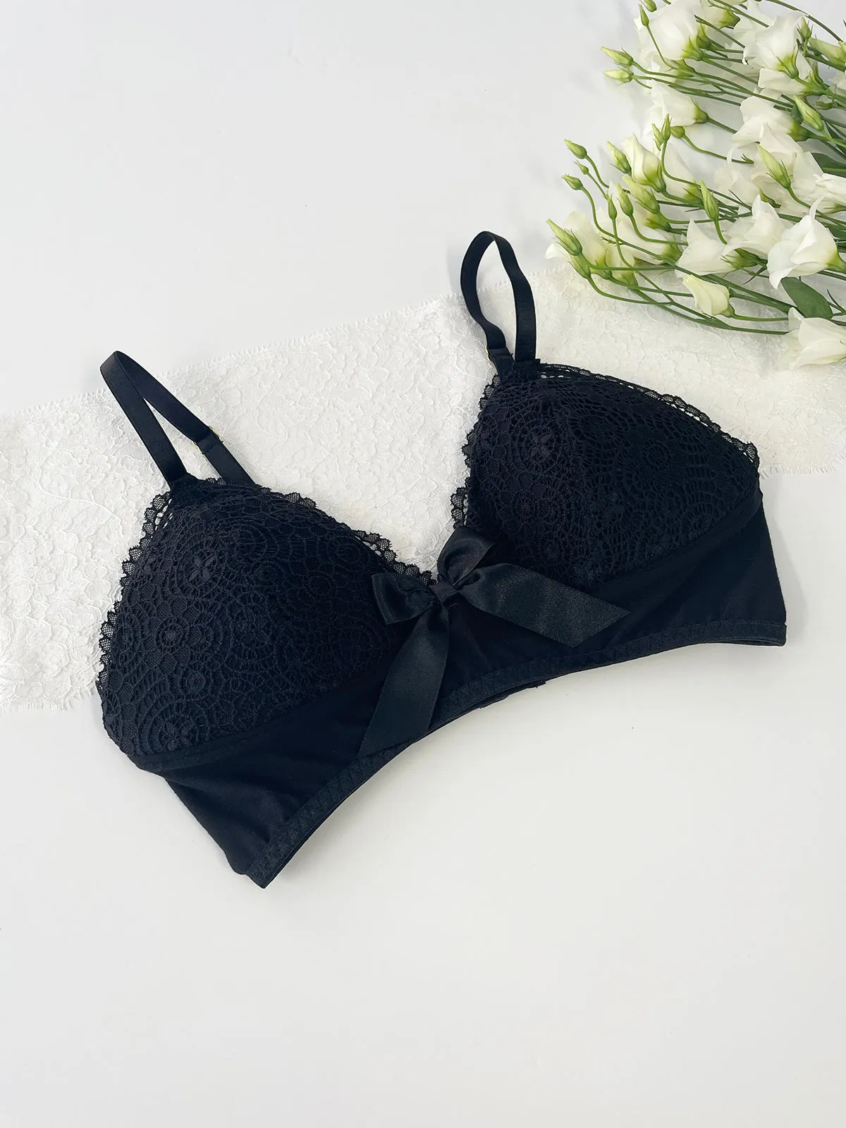 Ava Black Organic Bamboo Moulded Cup Bra