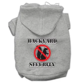 Backyard Security Screen Print Pet Hoodies Grey Size Xxxl(20)