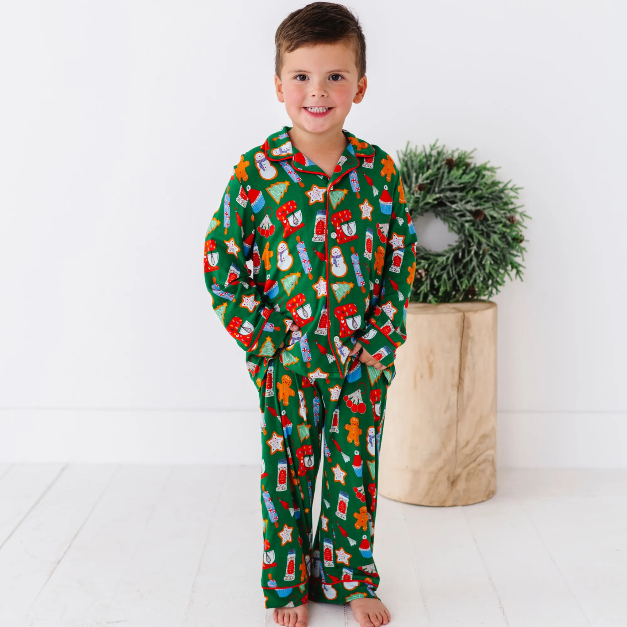 Baking Christmas Cheer Button-Down Kids Set