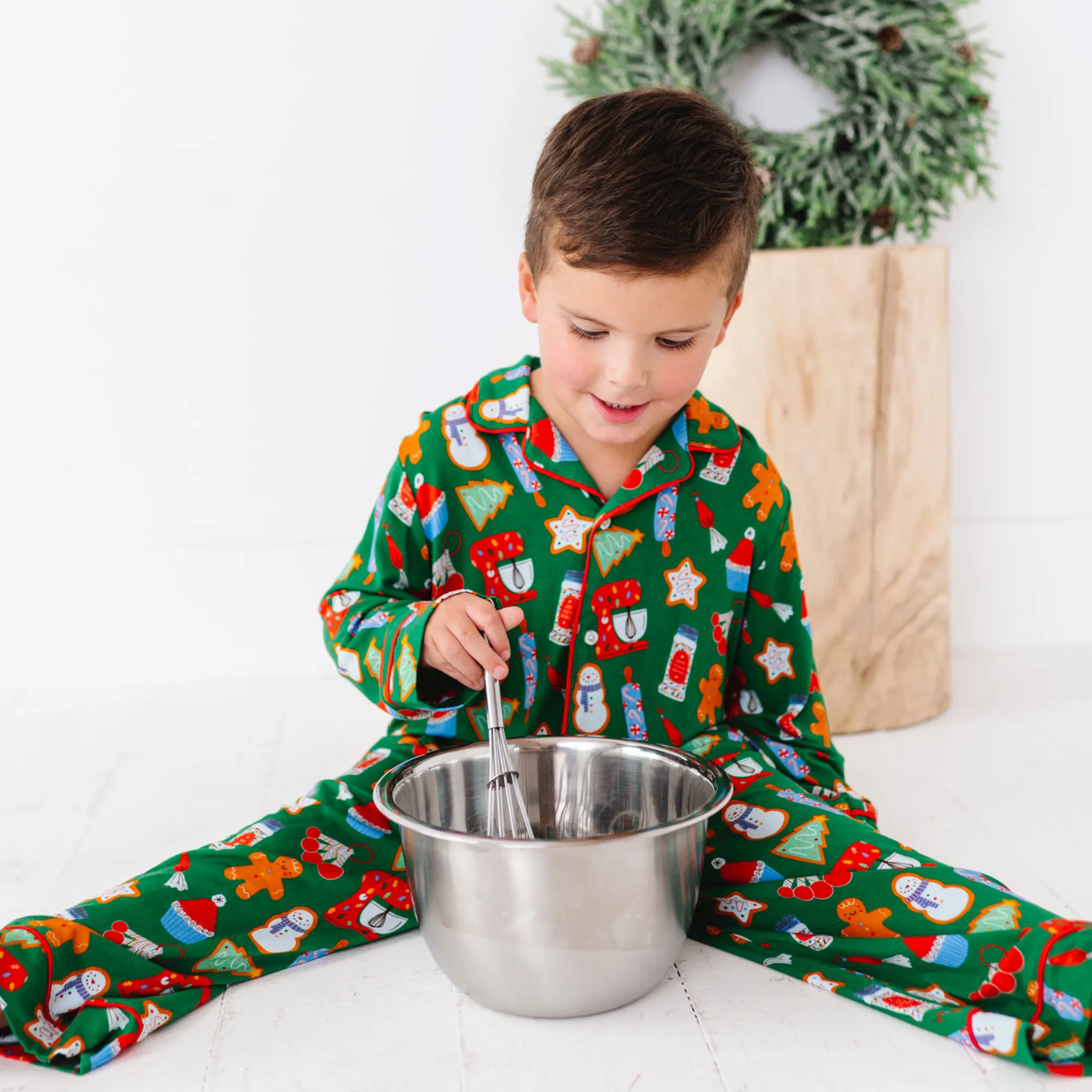 Baking Christmas Cheer Button-Down Kids Set