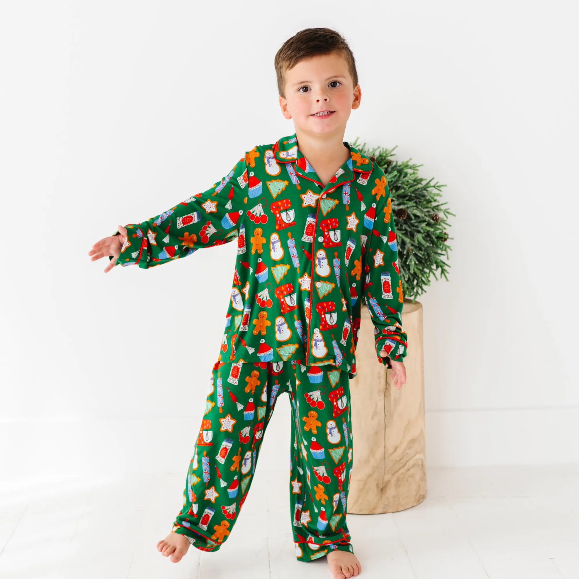 Baking Christmas Cheer Button-Down Kids Set