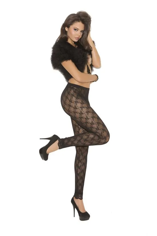 Black Lace Leggings - One Size and Queen Available