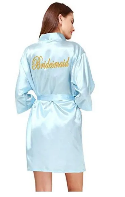 Bridesmaid Robes Sleepwear Robe Wedding Bride Pyjama Female Nightwear Bathrobe Nightdress Nightgown