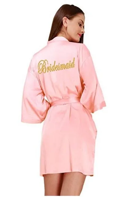 Bridesmaid Robes Sleepwear Robe Wedding Bride Pyjama Female Nightwear Bathrobe Nightdress Nightgown