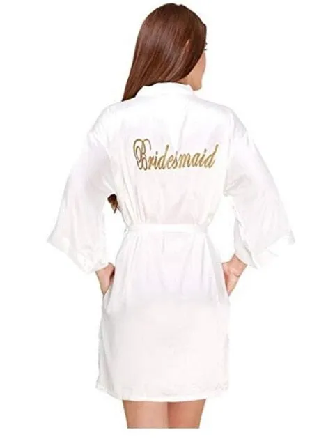 Bridesmaid Robes Sleepwear Robe Wedding Bride Pyjama Female Nightwear Bathrobe Nightdress Nightgown