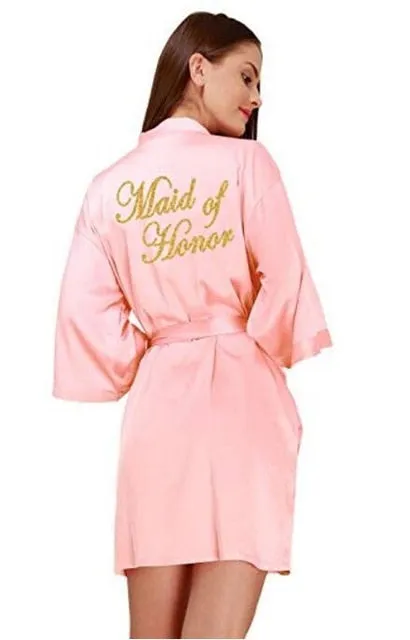 Bridesmaid Robes Sleepwear Robe Wedding Bride Pyjama Female Nightwear Bathrobe Nightdress Nightgown