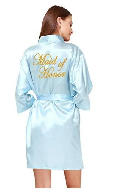 Bridesmaid Robes Sleepwear Robe Wedding Bride Pyjama Female Nightwear Bathrobe Nightdress Nightgown