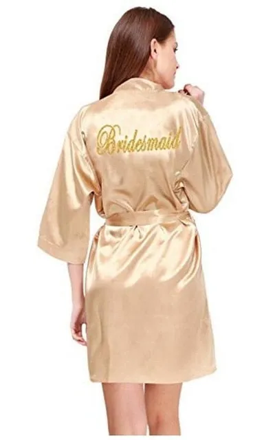 Bridesmaid Robes Sleepwear Robe Wedding Bride Pyjama Female Nightwear Bathrobe Nightdress Nightgown