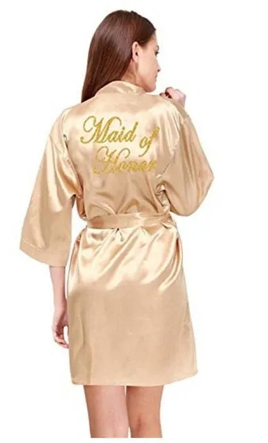 Bridesmaid Robes Sleepwear Robe Wedding Bride Pyjama Female Nightwear Bathrobe Nightdress Nightgown