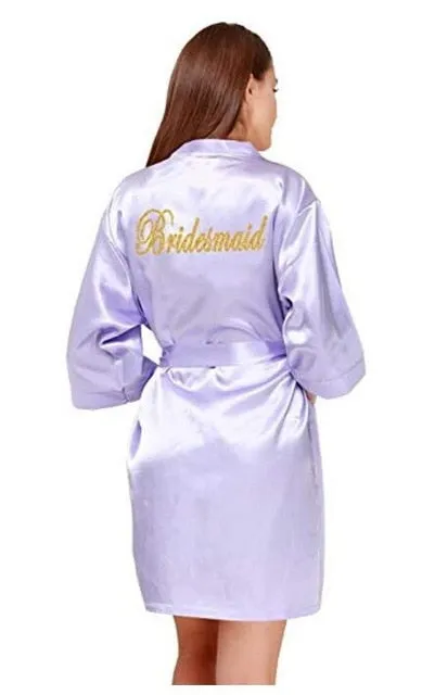 Bridesmaid Robes Sleepwear Robe Wedding Bride Pyjama Female Nightwear Bathrobe Nightdress Nightgown