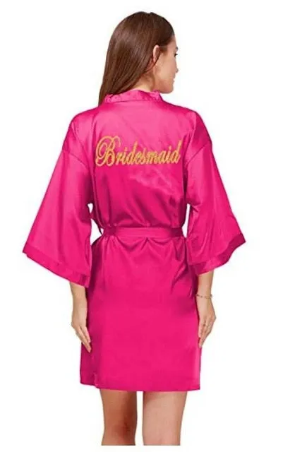 Bridesmaid Robes Sleepwear Robe Wedding Bride Pyjama Female Nightwear Bathrobe Nightdress Nightgown