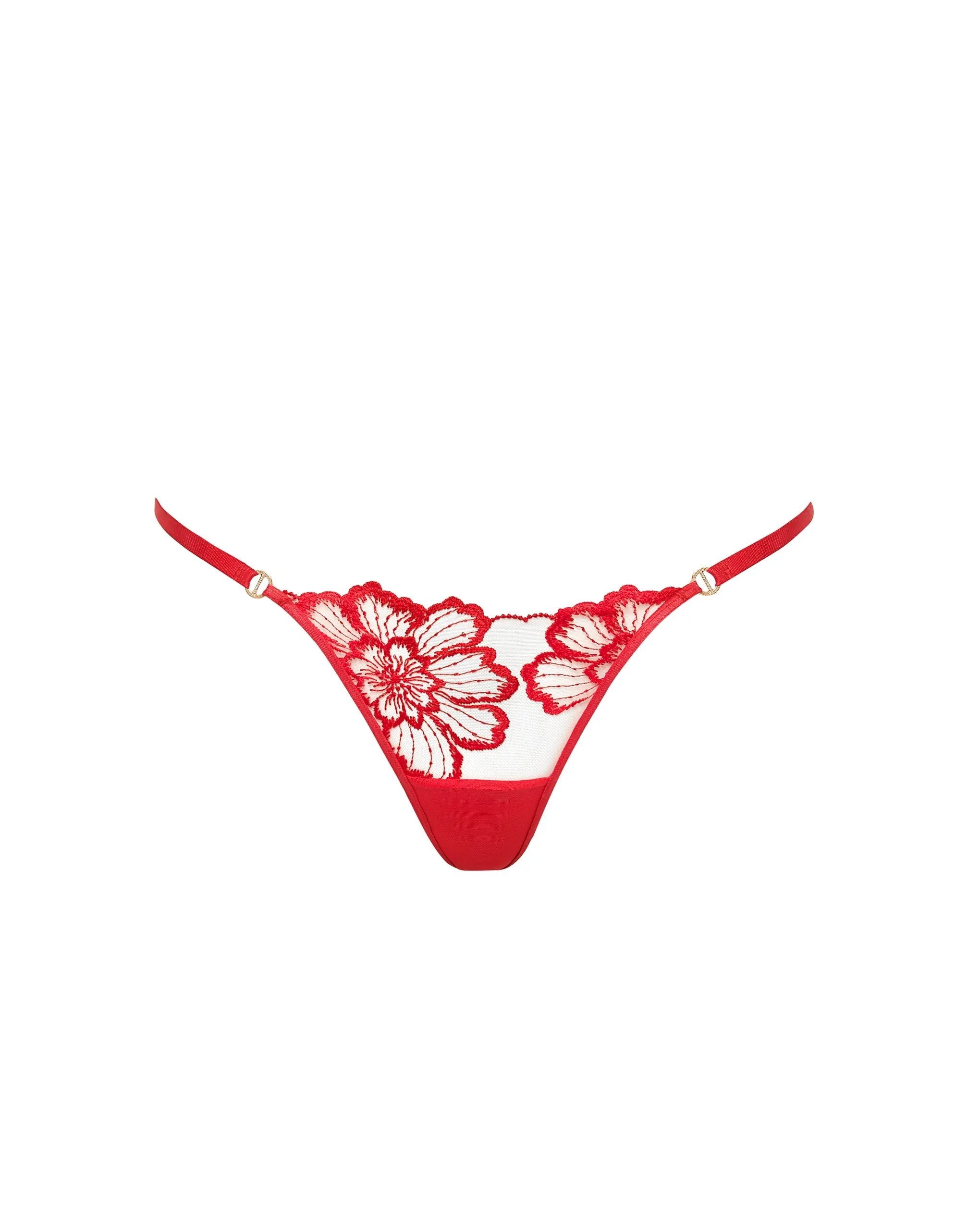 Catalina Thong Red/Sheer