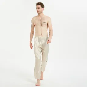 Classic 22 Momme Silk Sleepwear Pants For Men 100% Pure Silk Long Pants Nightwear