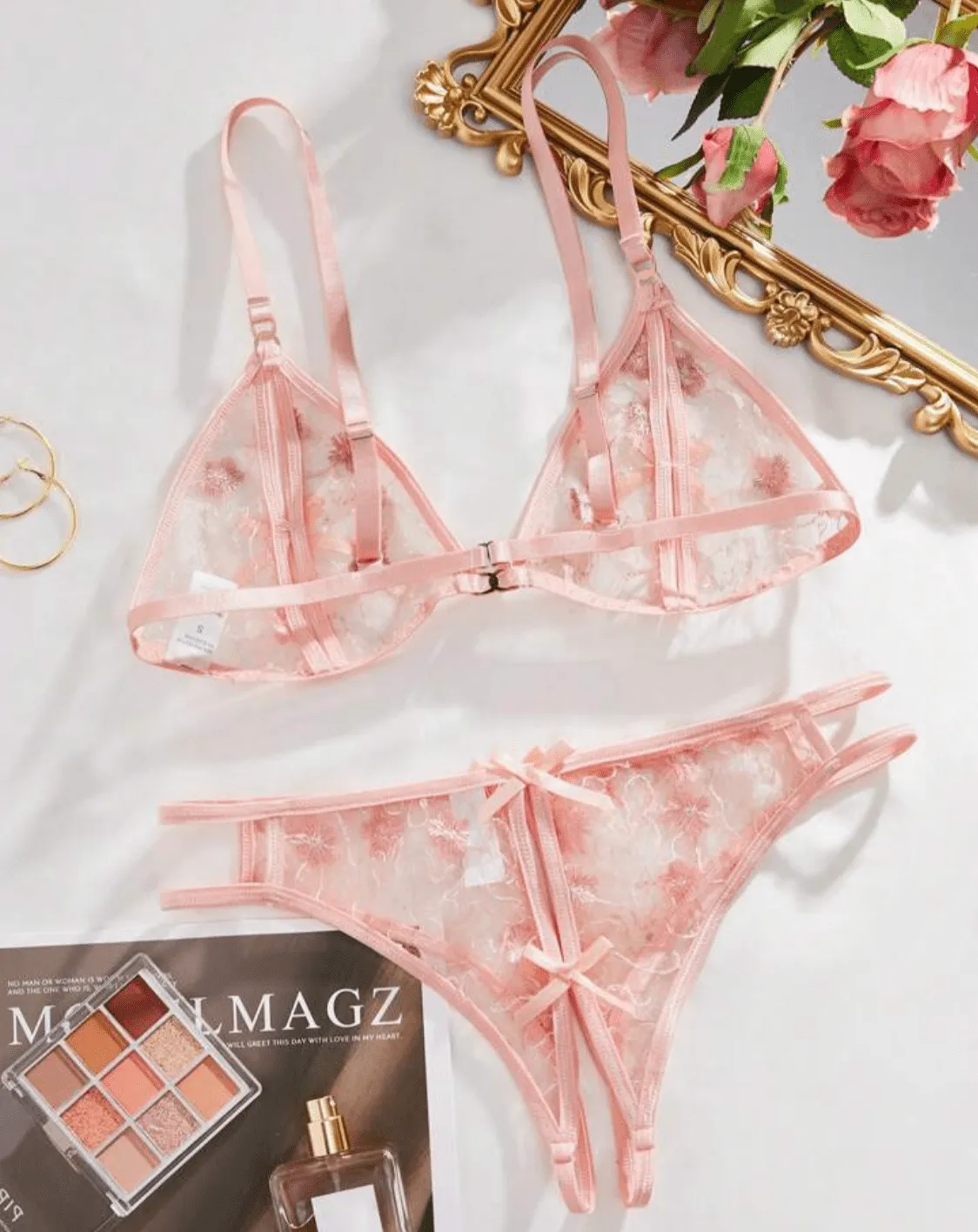 Coquette Pink Lingerie Set