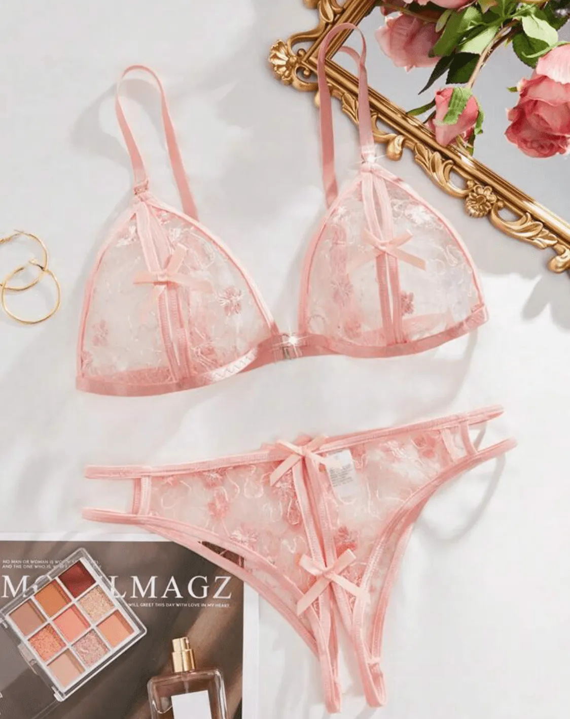 Coquette Pink Lingerie Set