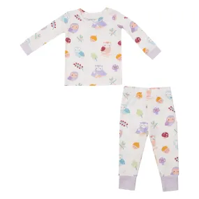 Cute Owls Long Sleeve Loungewear Set