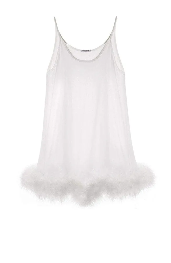 Diana Silk and Marabou Feather Babydoll