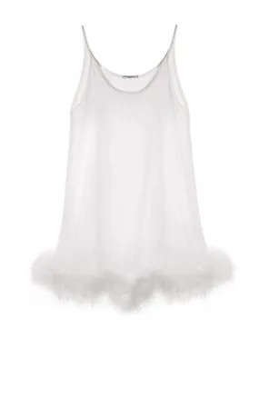 Diana Silk and Marabou Feather Babydoll