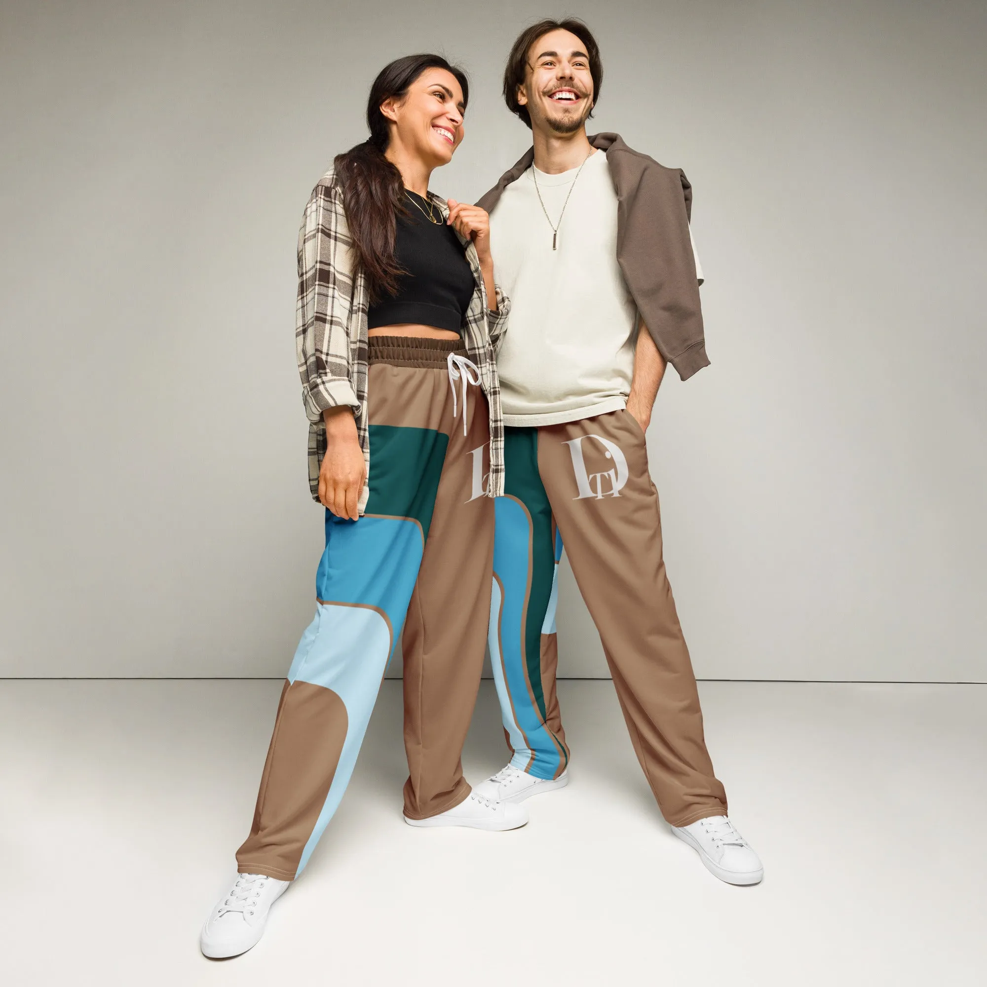 DTI Retro Teal Pop Wide-leg joggers