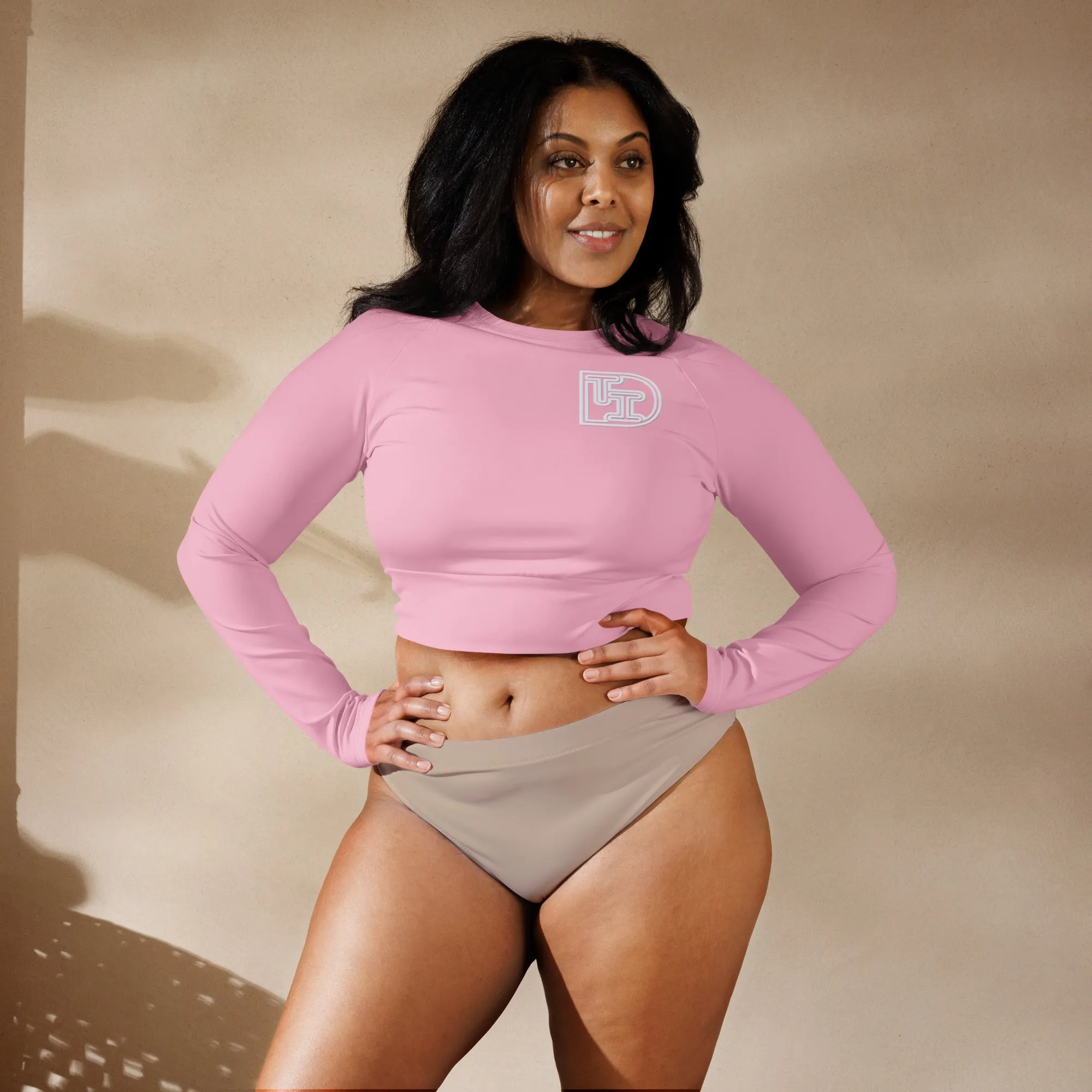 DTI Rosegum Recycled long-sleeve crop top