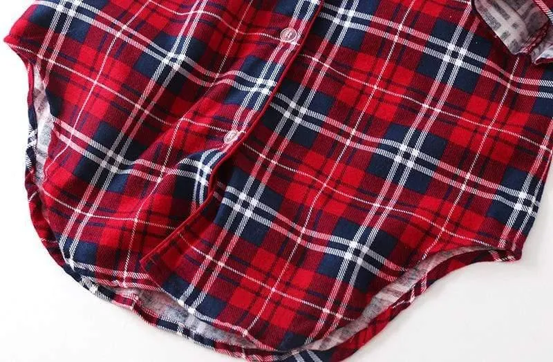 Flannel Nightdress Plus Size Women Sleepwear