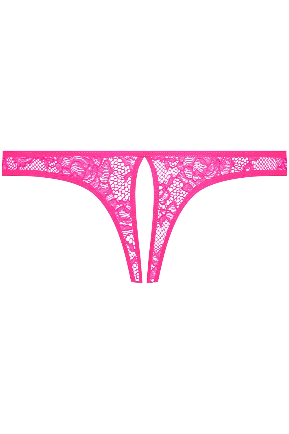 Flashback Lace Open Mini Brief Pink