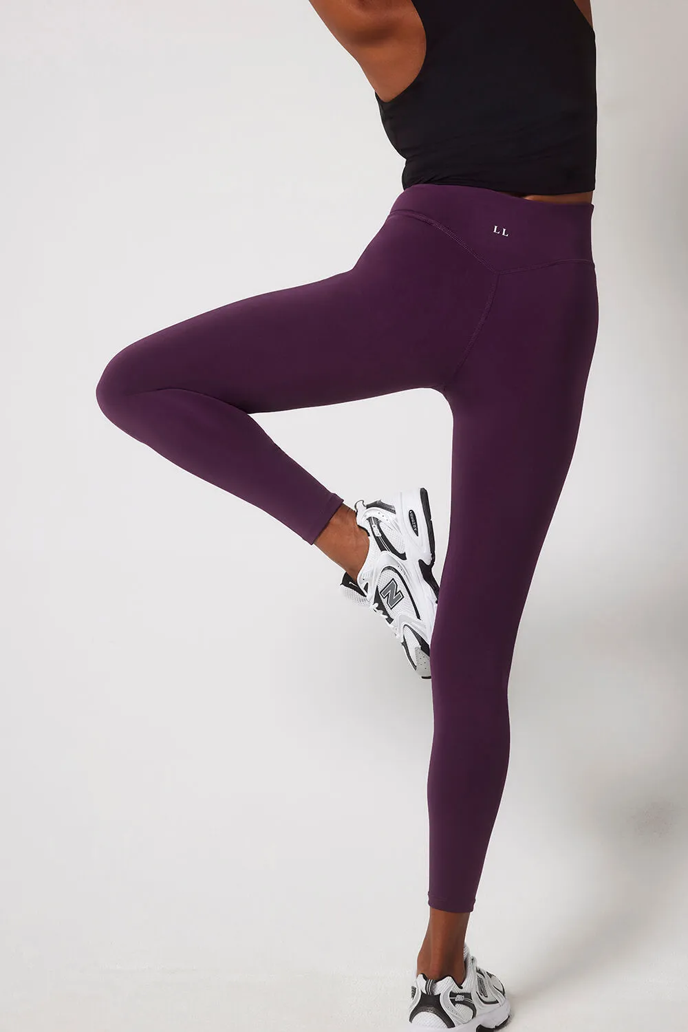 Focus 7/8 High Waisted Sports Leggings - Mulberry Plum