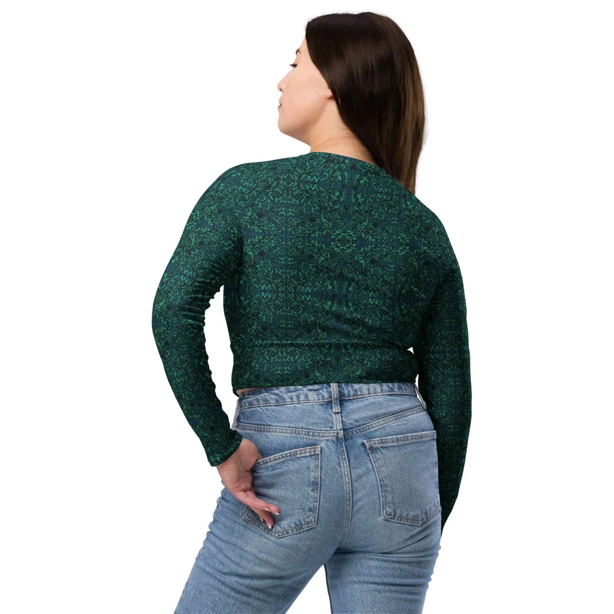 Green garden Recycled long-sleeve crop top