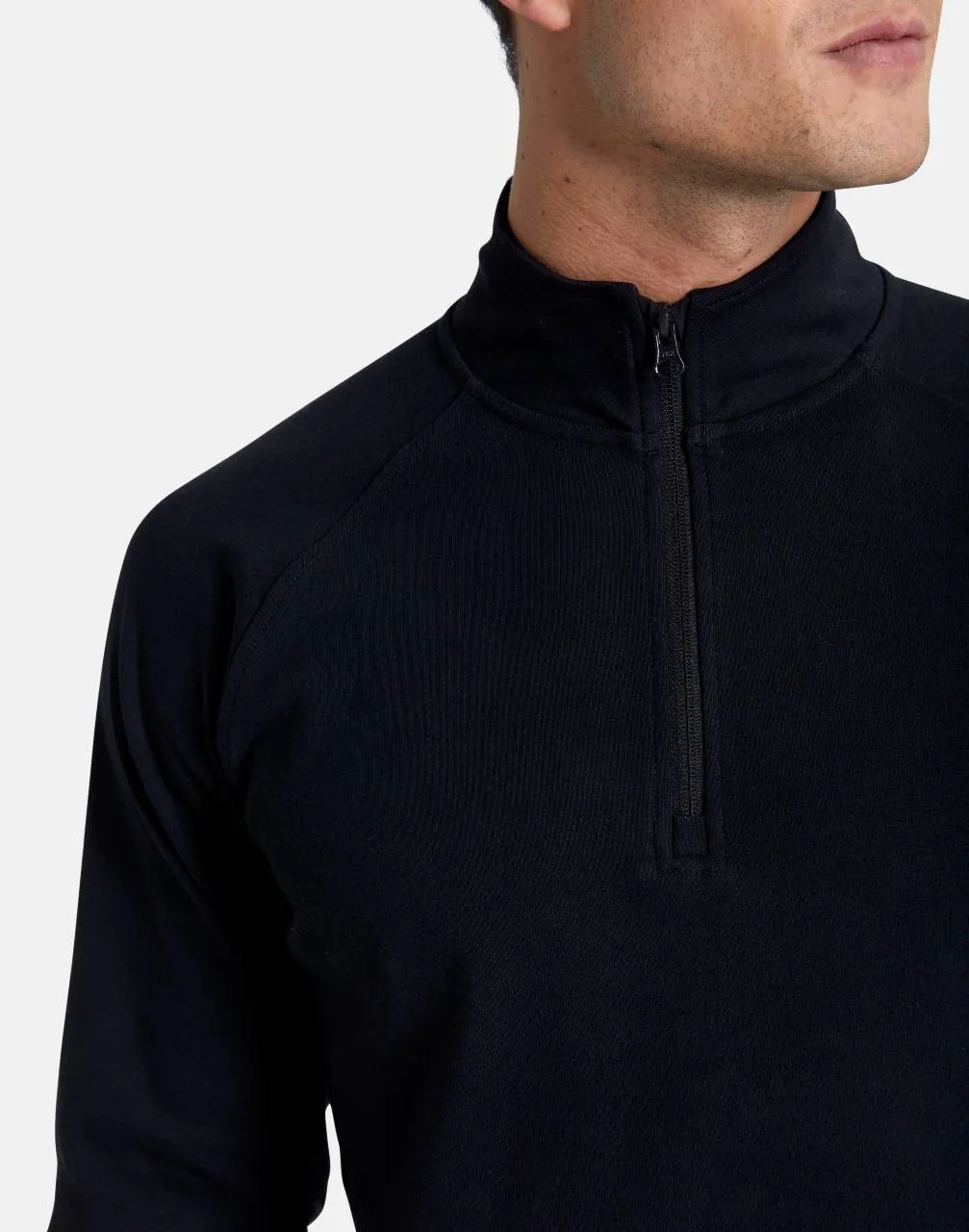 Gym Coffee Chill Half Zip (Mens) - Black