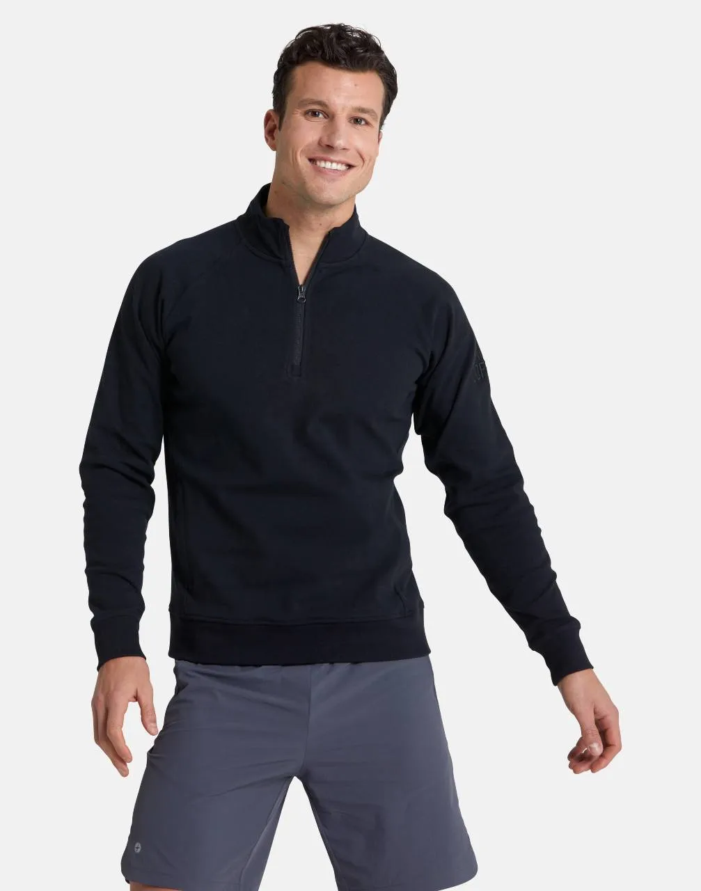 Gym Coffee Chill Half Zip (Mens) - Black