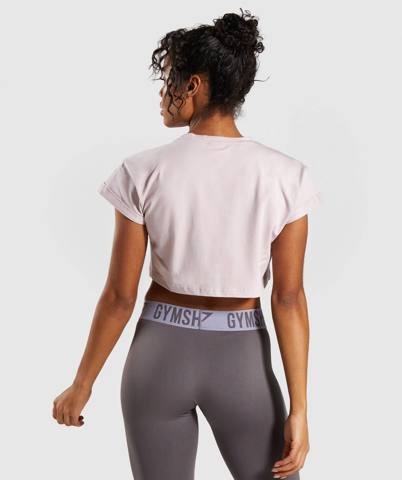 Gymshark Fraction Crop Top - Pebble Pink