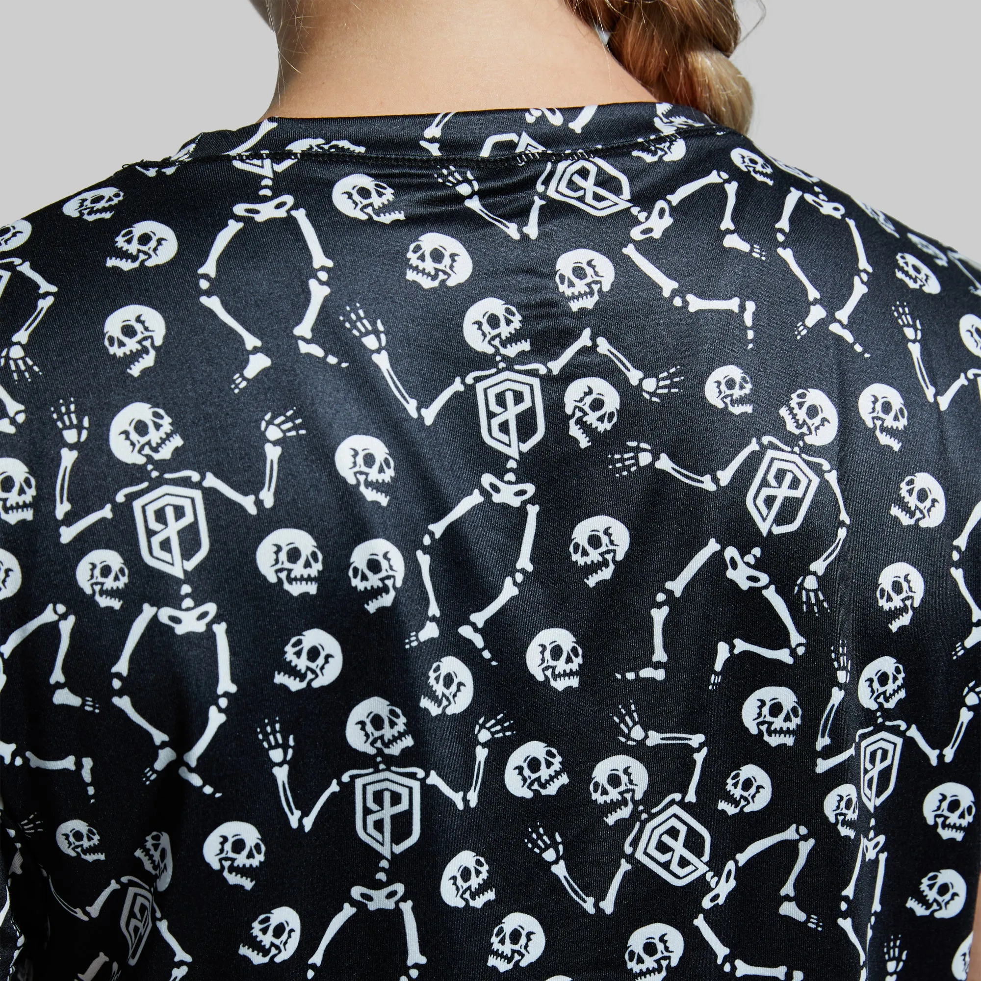 Halloween Athleisure Crop Tee (Bad To The Bone)