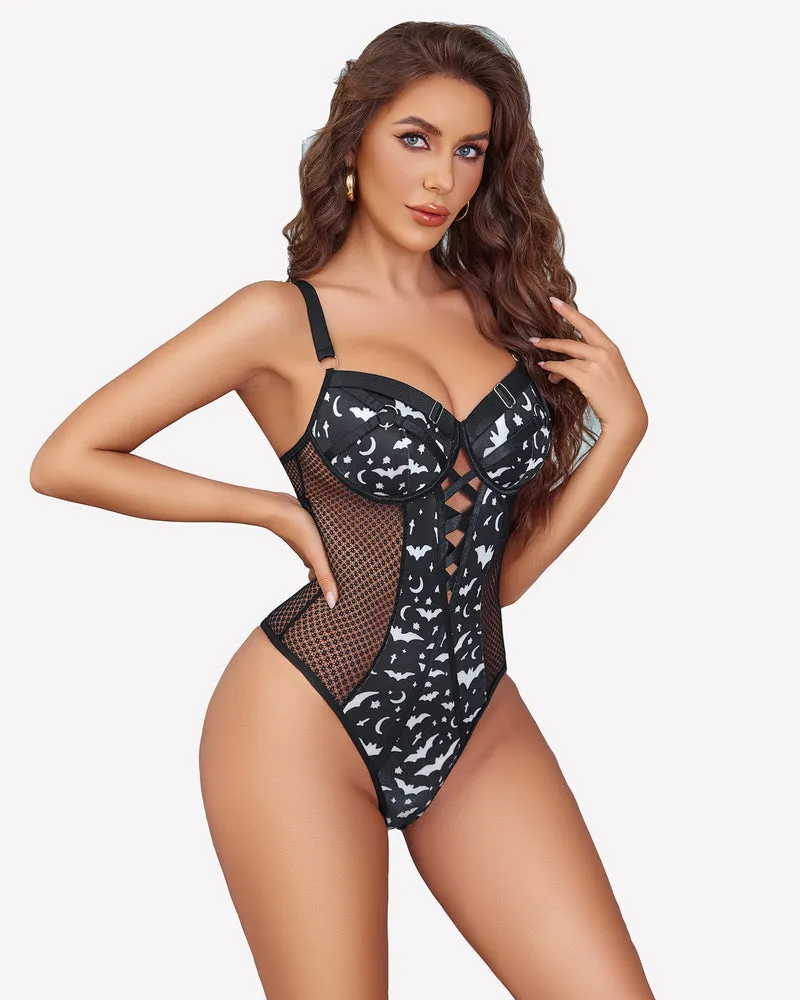 Halloween Underwire Lace Bodysuits