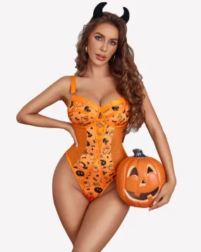 Halloween Underwire Lace Bodysuits