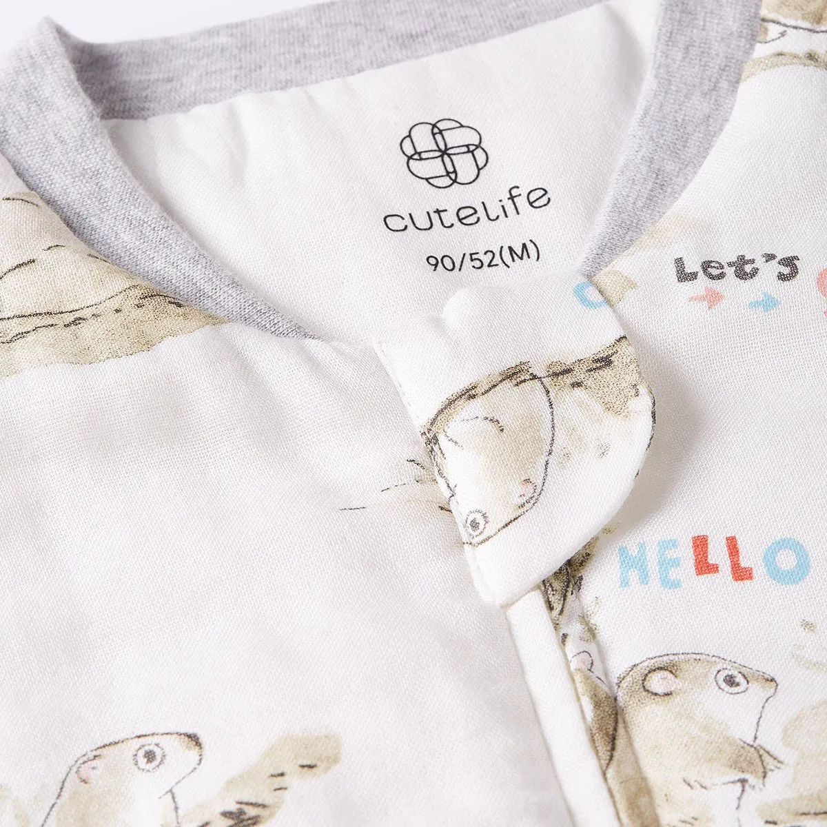 Hello Wild Long Sleeve Luxury Alpaca Kids White One Piece Pyjama