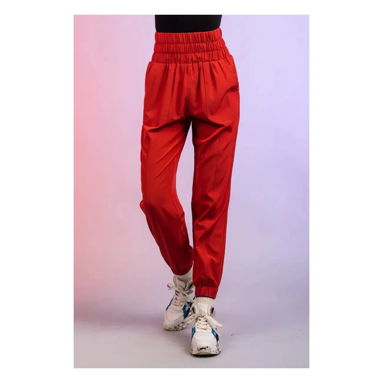 Joggers High Waisted Burnt Orange