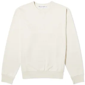 Jw Anderson Logo Embroidery Sweatshirt, beige