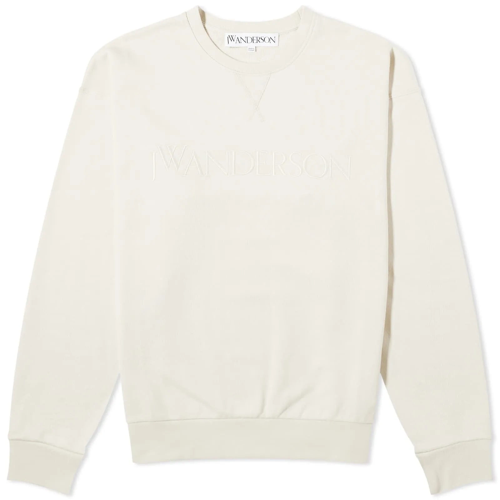 Jw Anderson Logo Embroidery Sweatshirt, beige