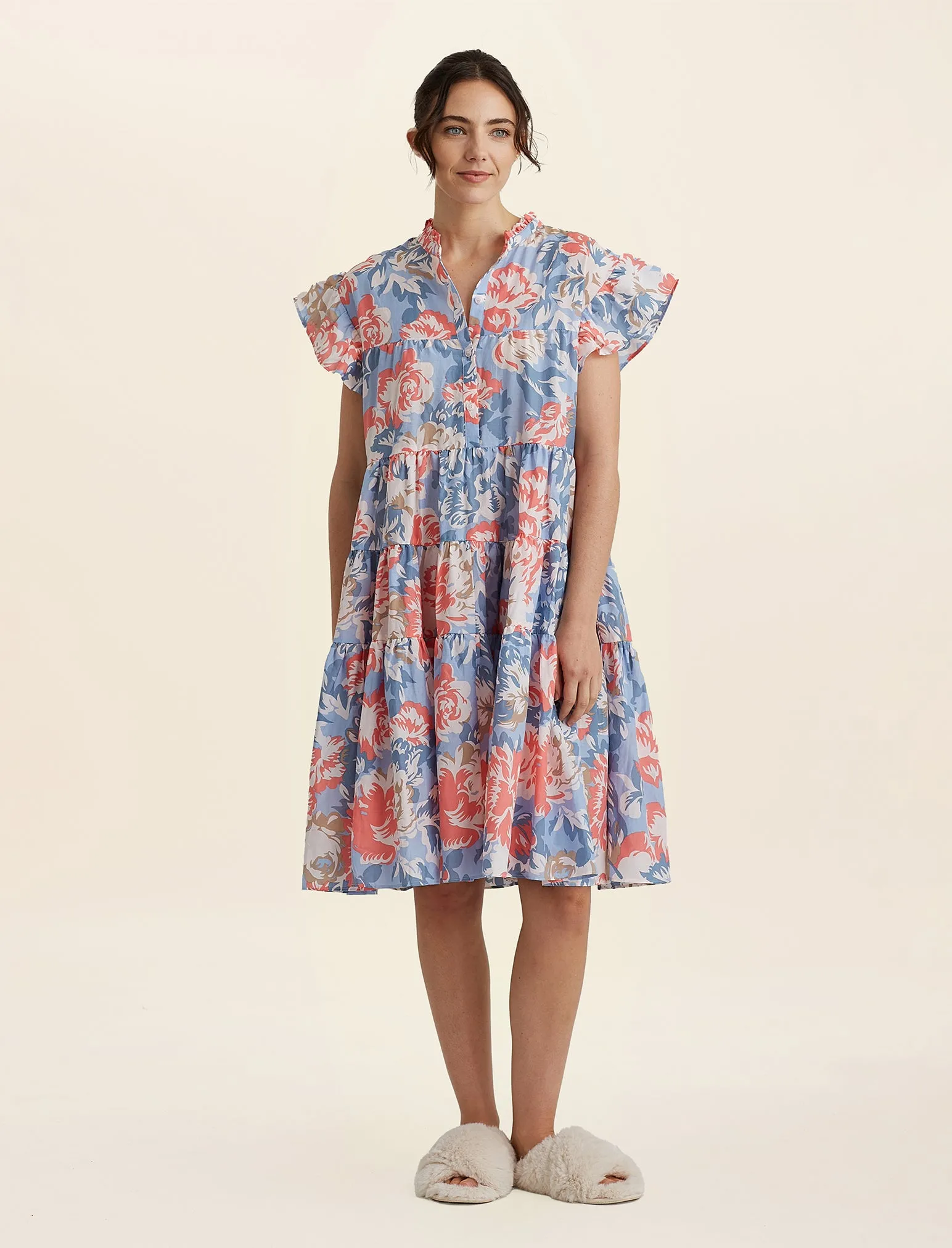 Karen Walker Ornamental Floral Flutter Panel Nightie