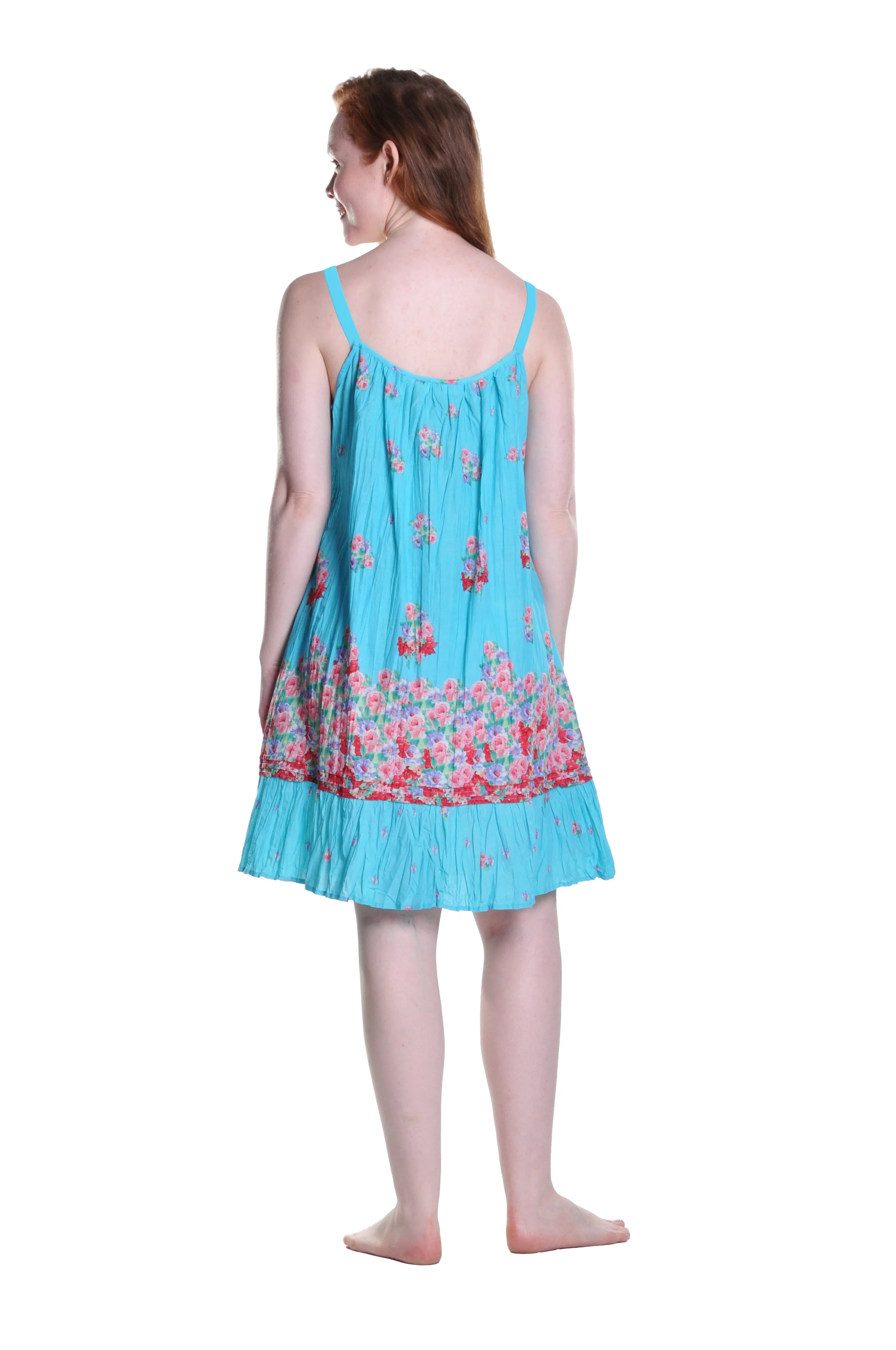 La Cera Floral Border Print Chemise