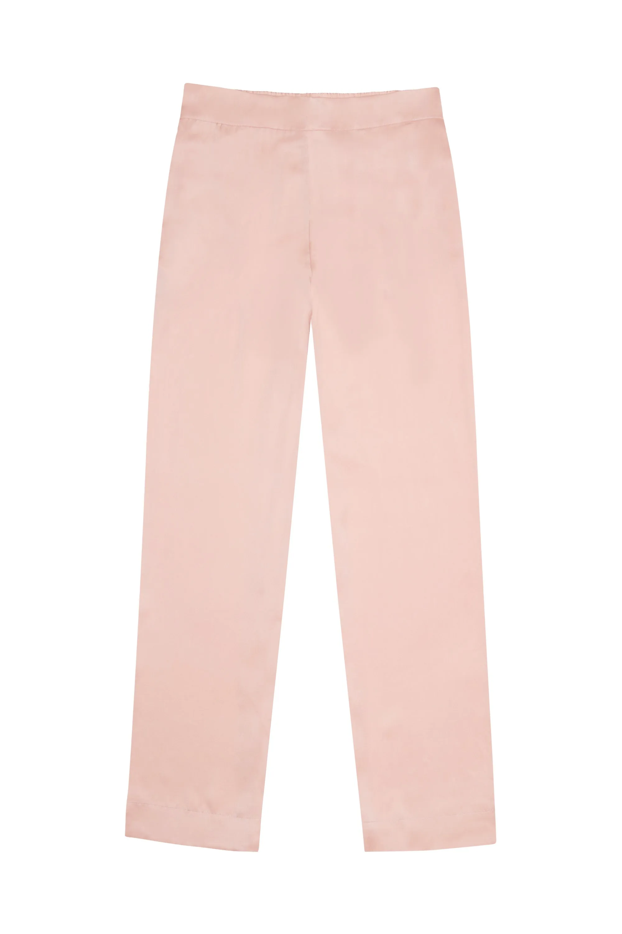 London Pyjama Bottom Pale Blush Silk