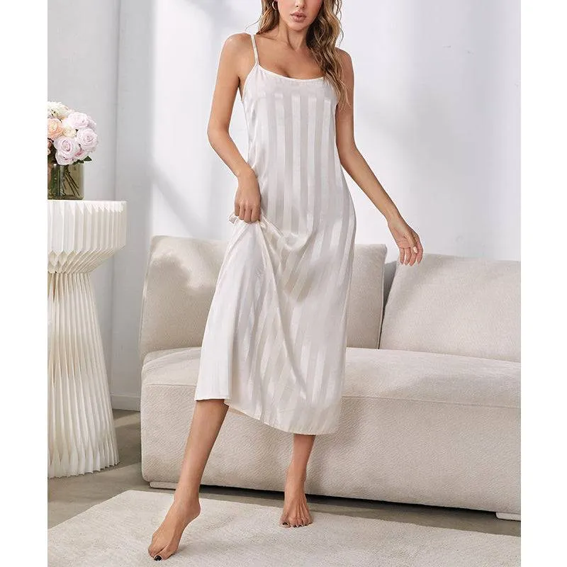 Long-sleeved Suspender two-piece Nightgown Loungewear