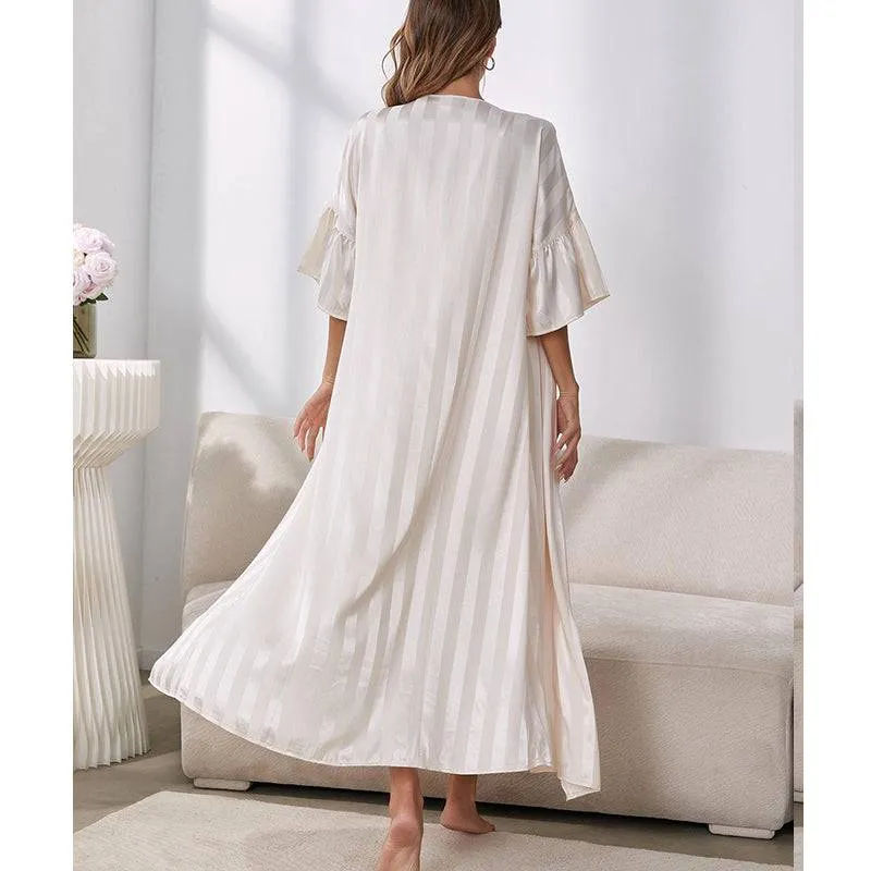 Long-sleeved Suspender two-piece Nightgown Loungewear