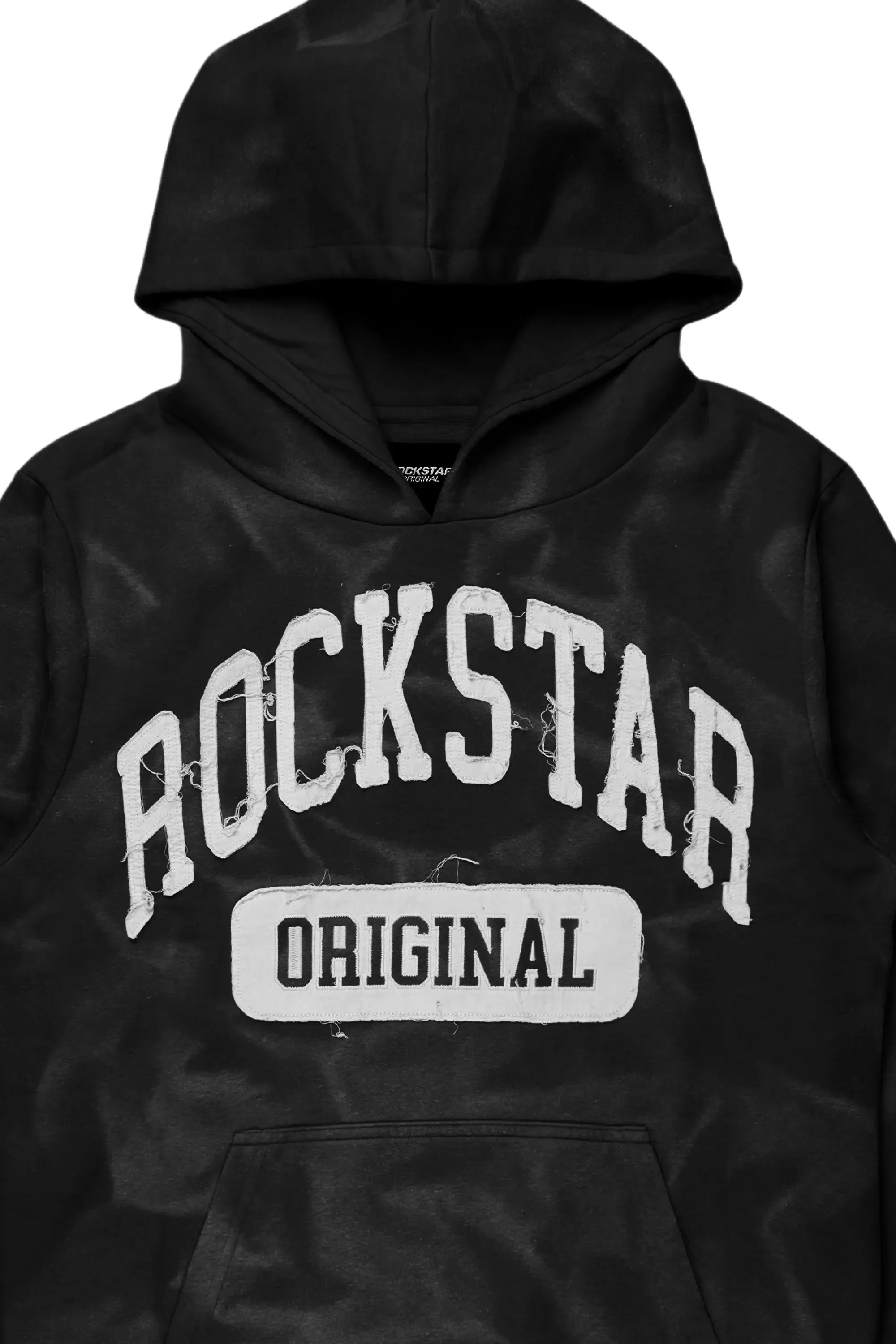 Member Black Patchwork Graphic Hoodie