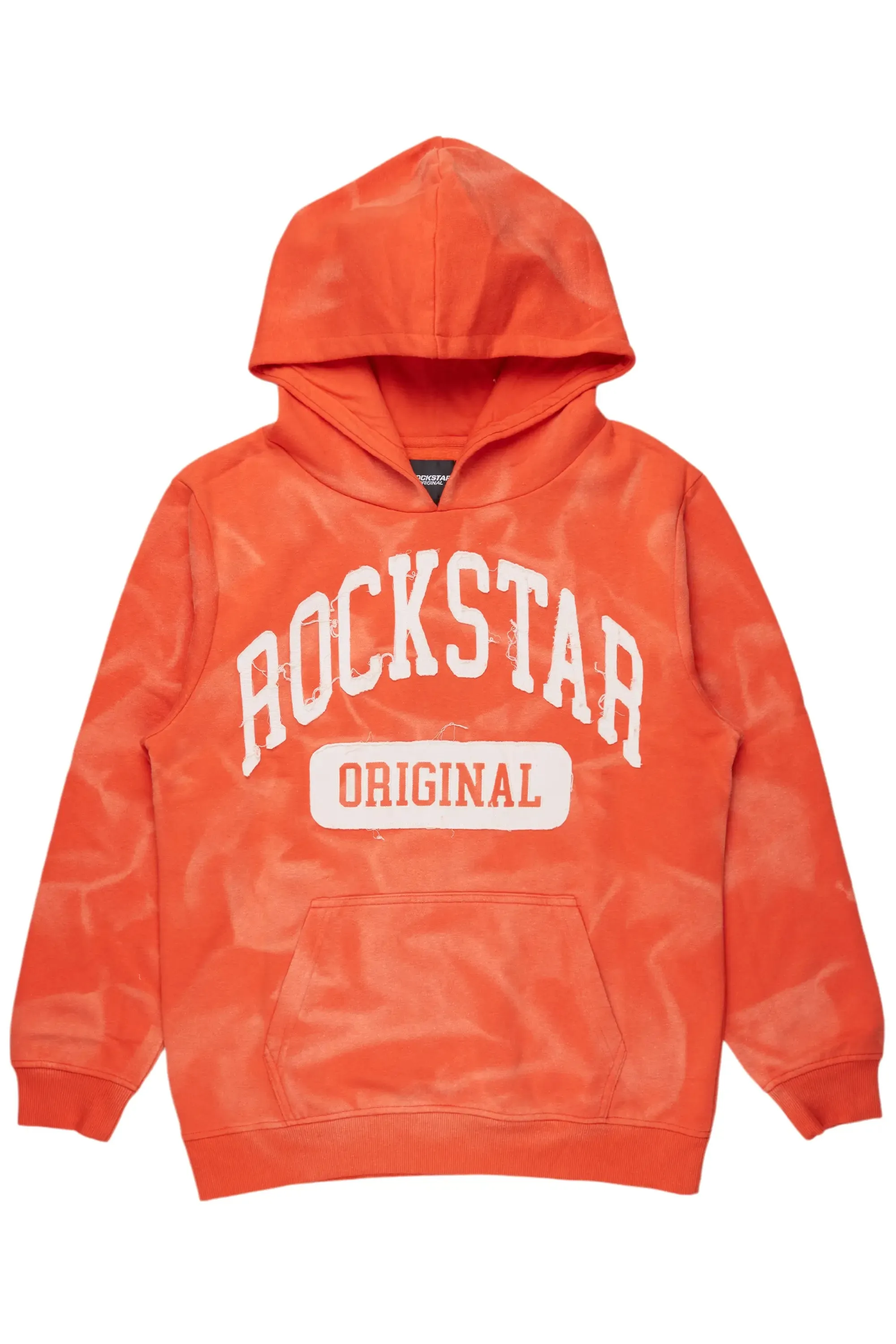 Member Orange Patchwork Graphic Hoodie