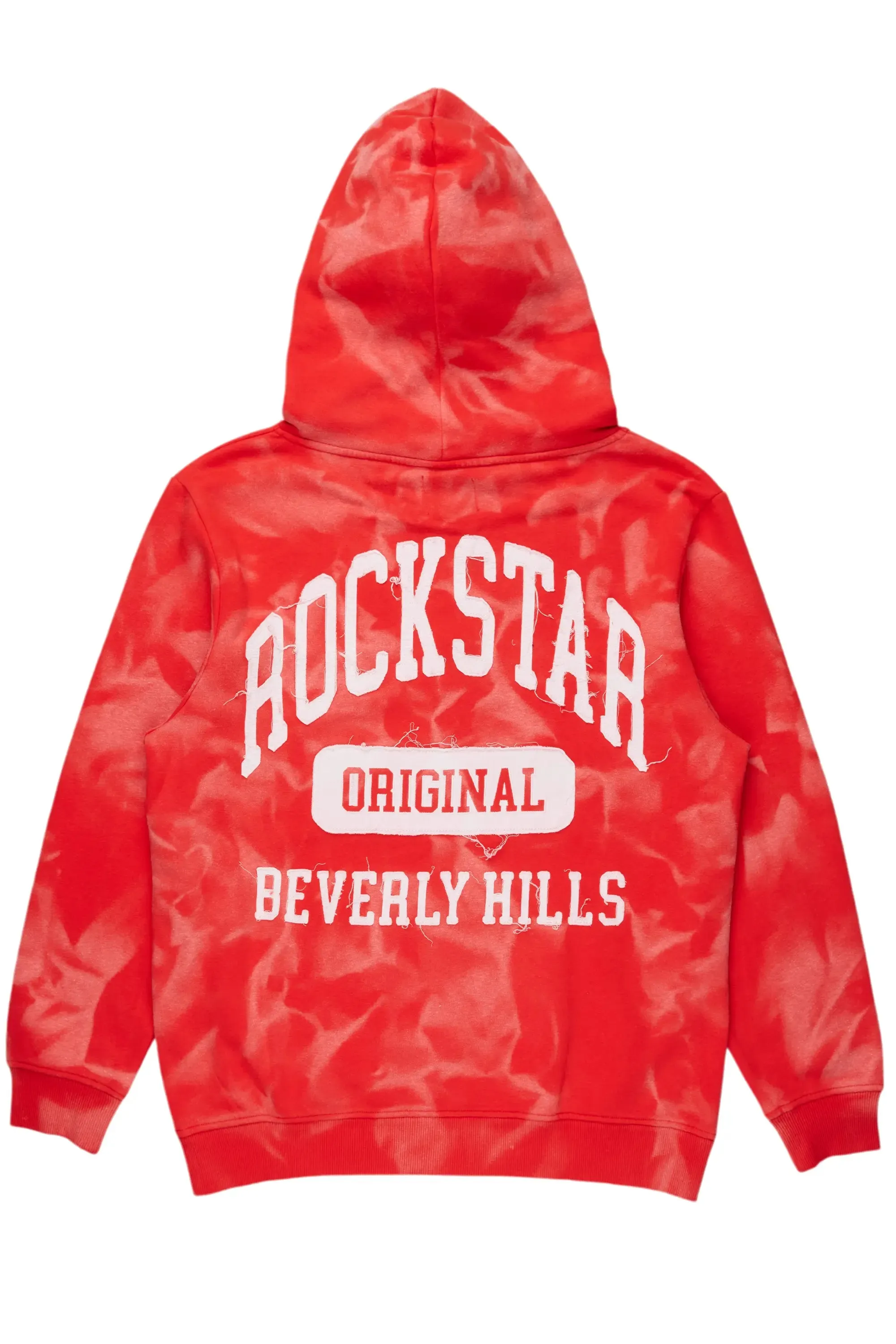 Member Red Patchwork Graphic Hoodie