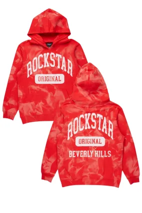 Member Red Patchwork Graphic Hoodie