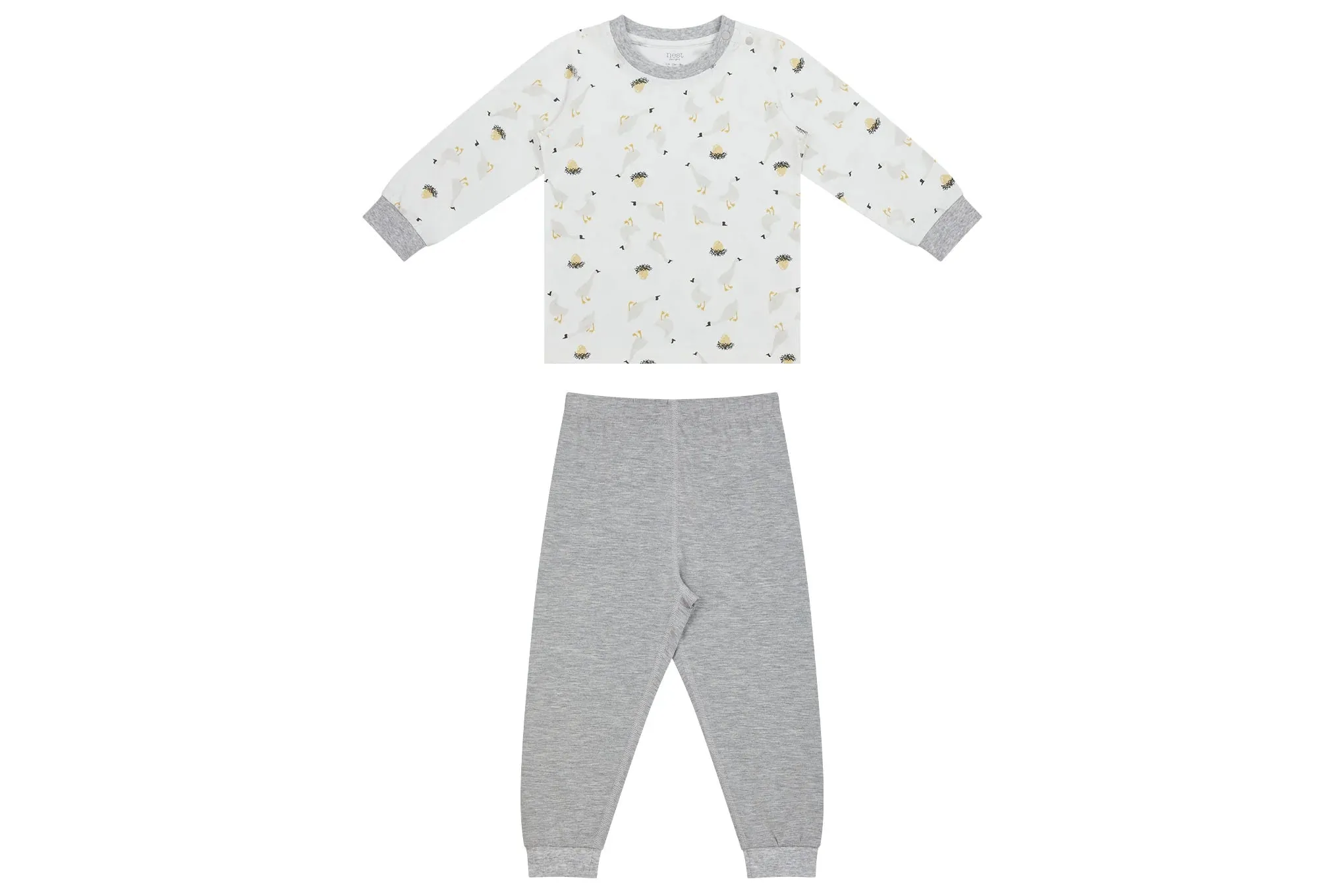 Nest Designs Bamboo Two-Piece Long Sleeve PJ Set - The Goose & The Golden Egg